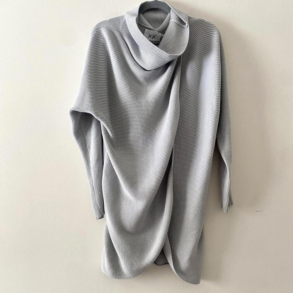 BANJO & MATILDA gray knit cowl neck sweater dress